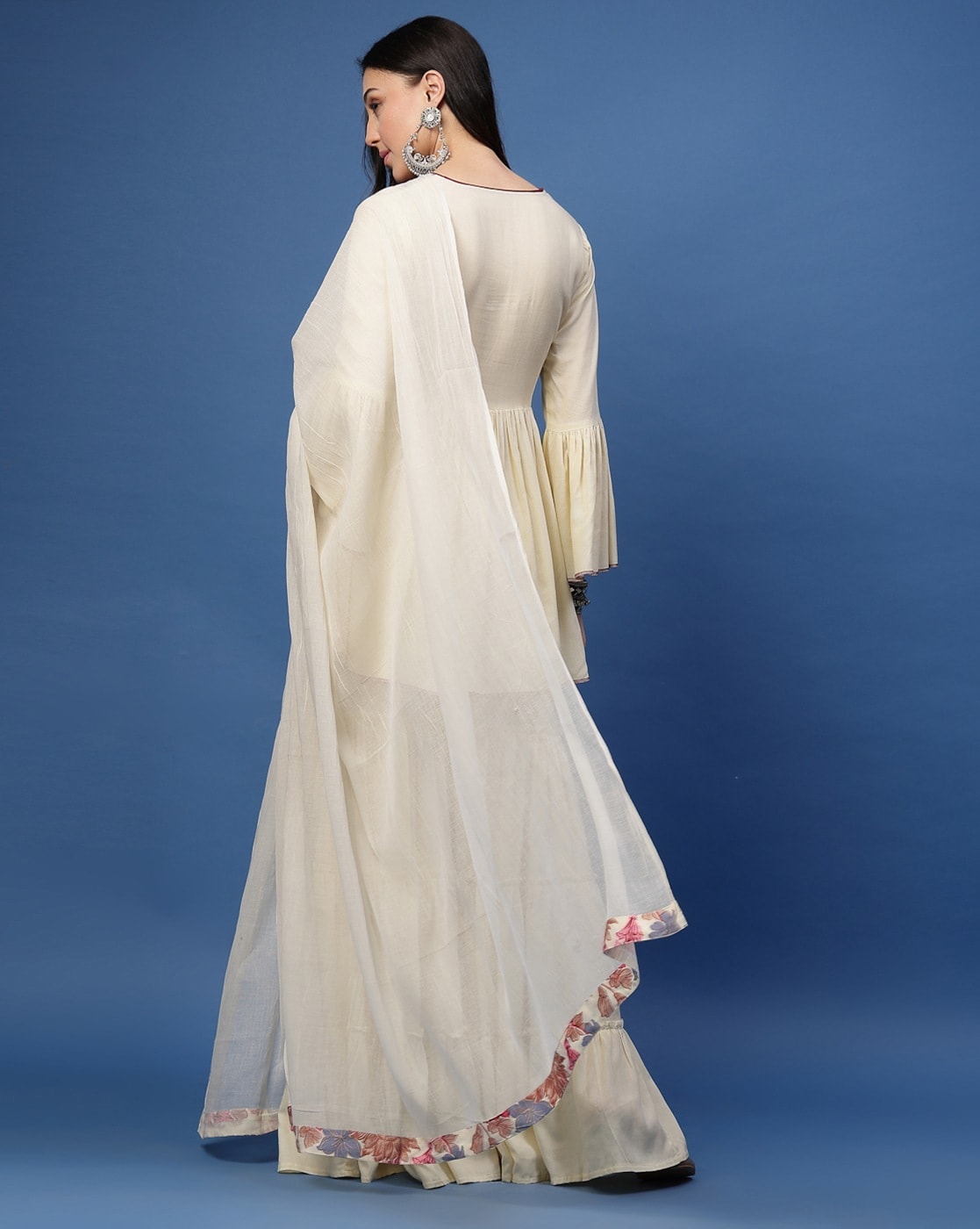 Elegant Bloom Off White Sharara Set