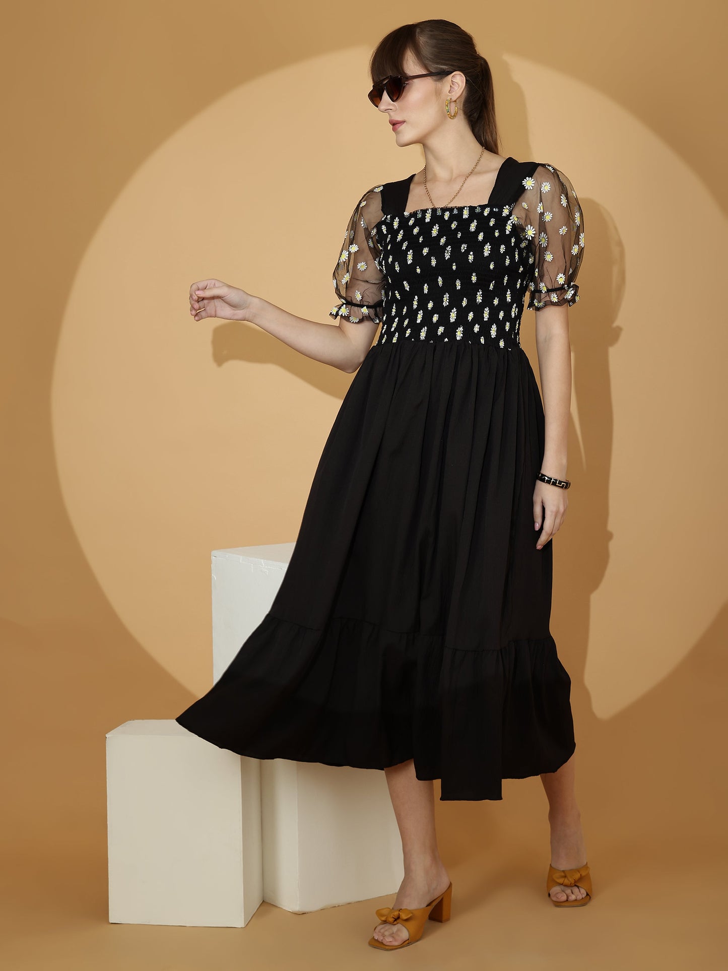 Blooming Chic Fit & Flare Dress