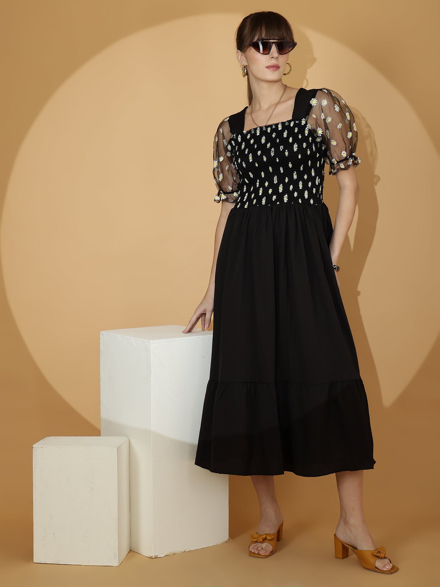 Blooming Chic Fit & Flare Dress