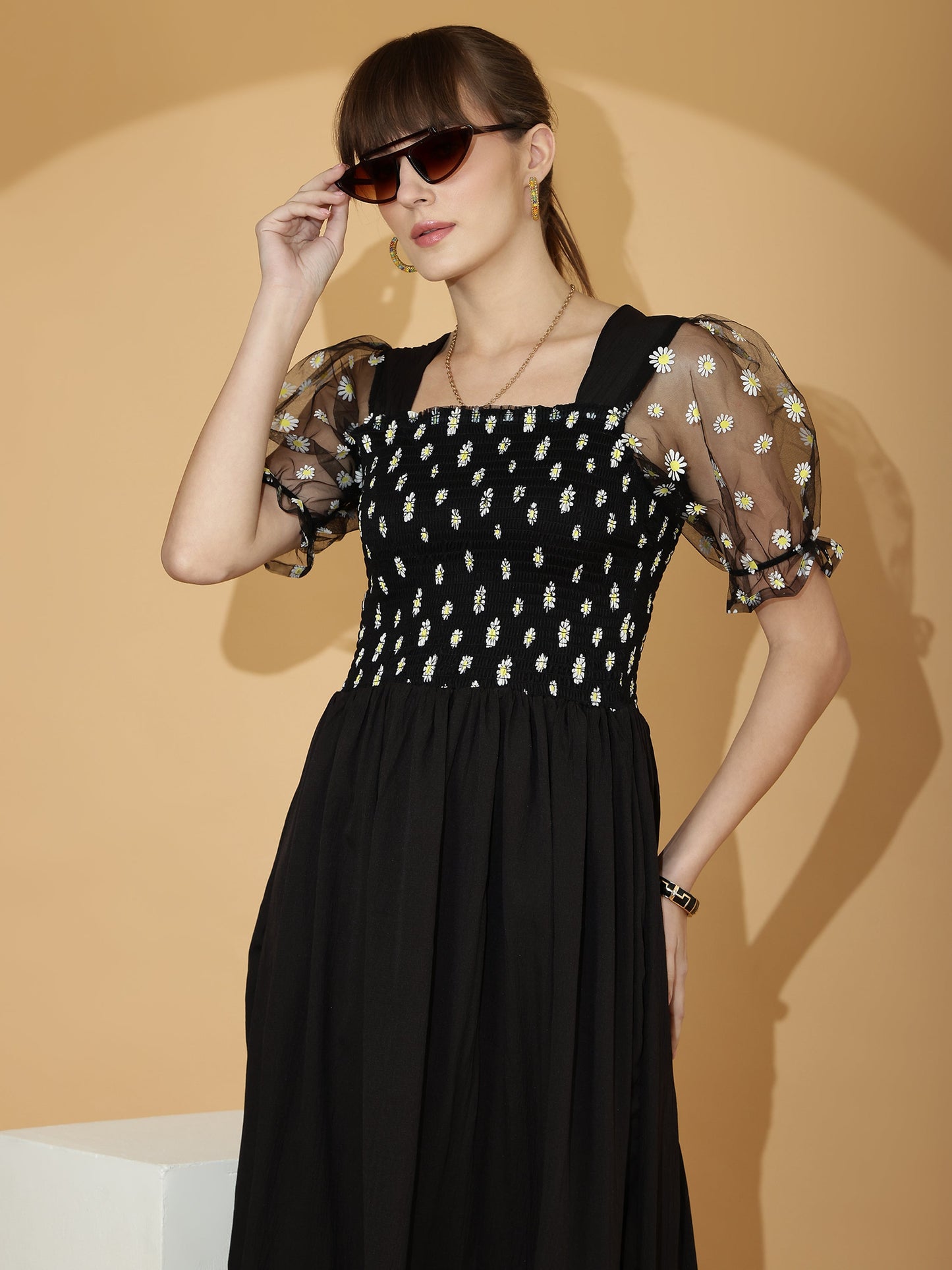 Blooming Chic Fit & Flare Dress