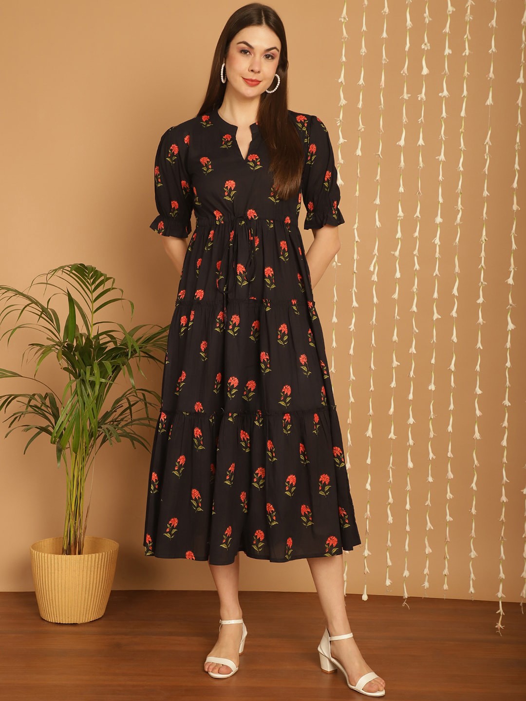 Sophisticated Black Empire Dress