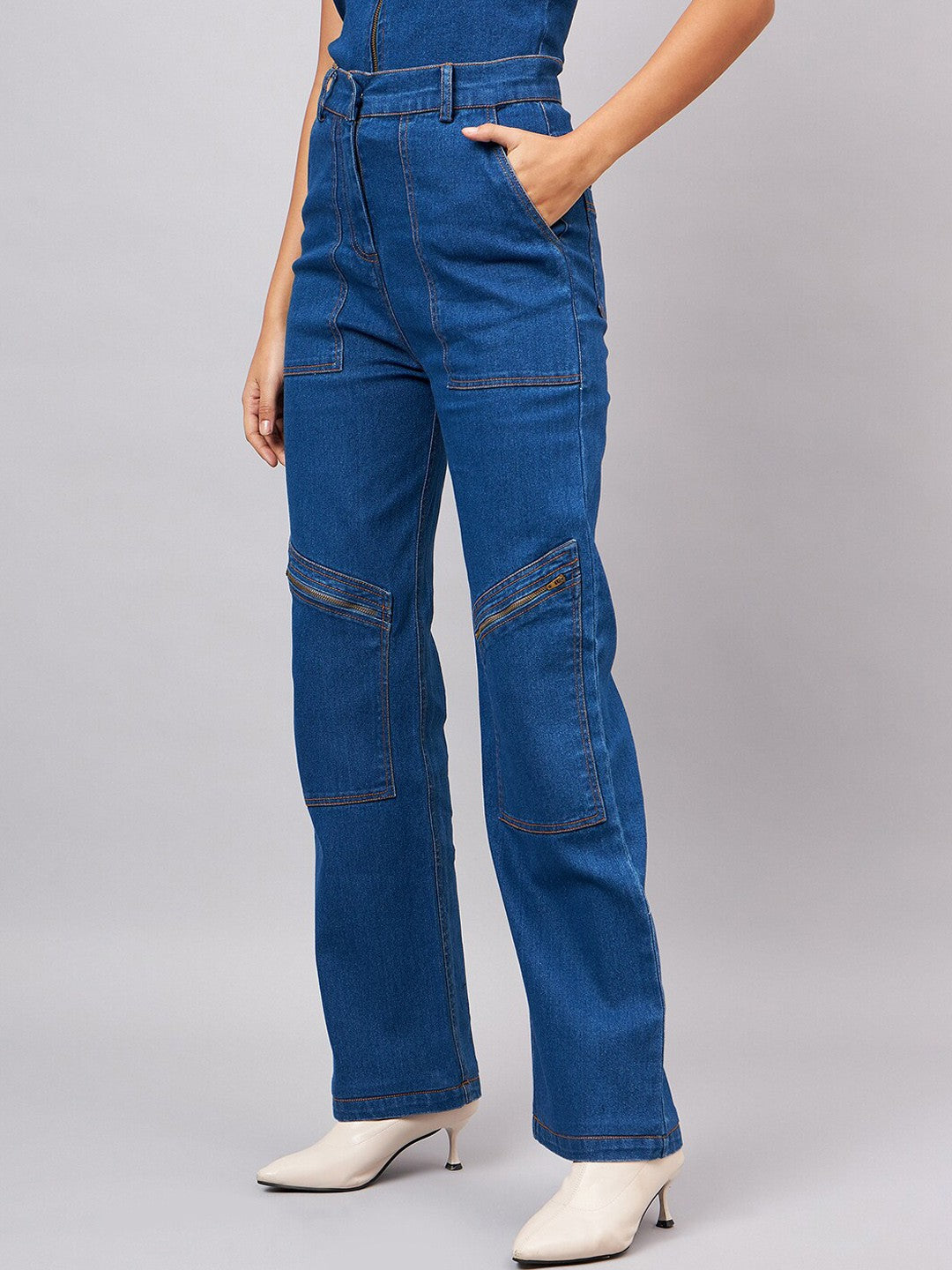 Classic Blue Straight-Leg Jeans