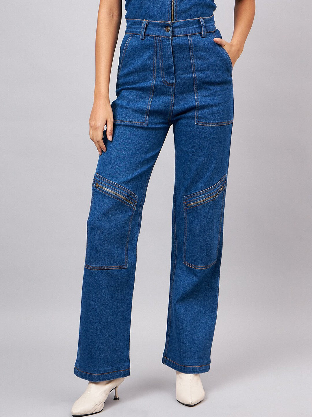 Classic Blue Straight-Leg Jeans