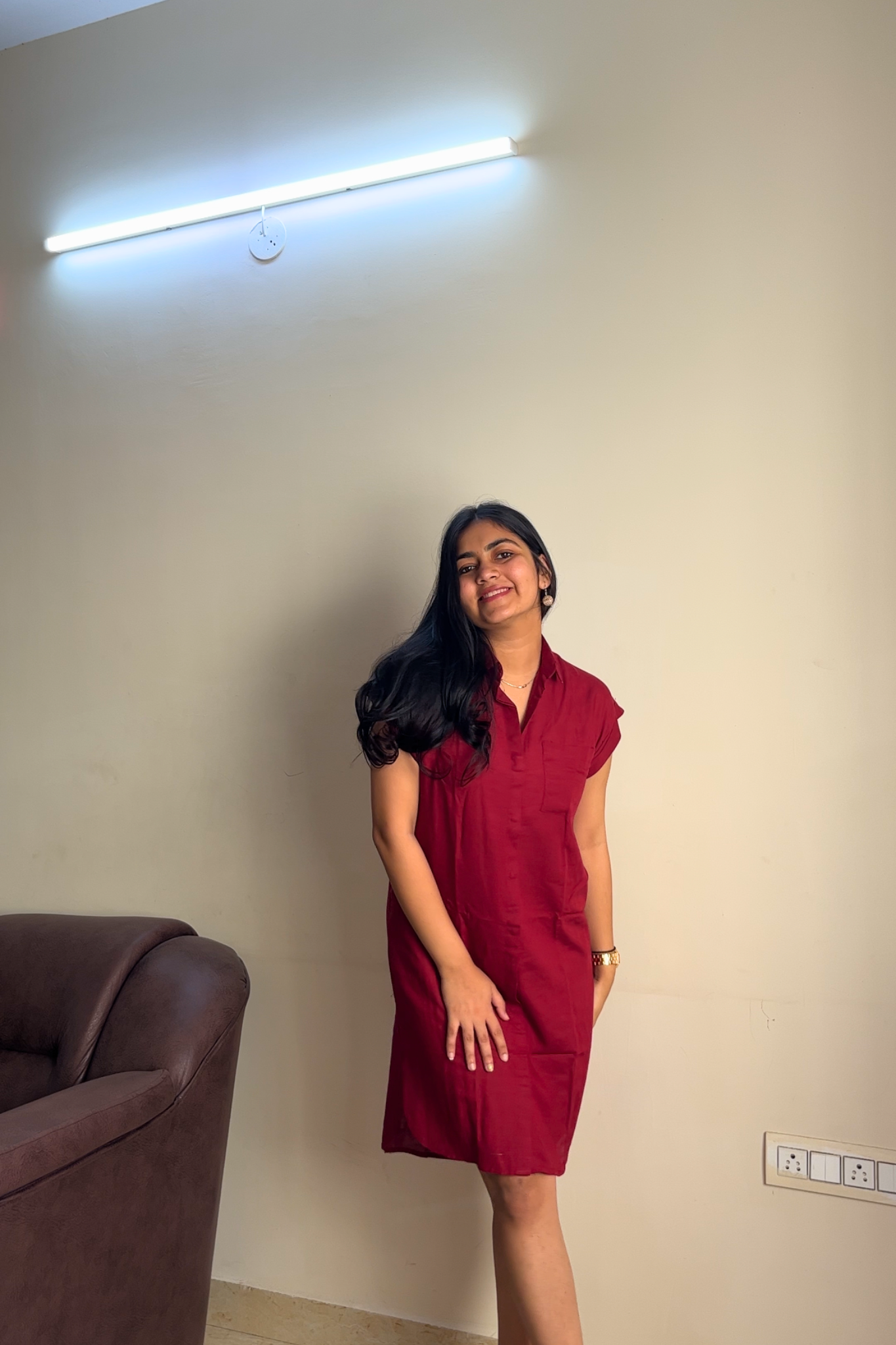 Black Breeze Linen Blend Shirt Dress