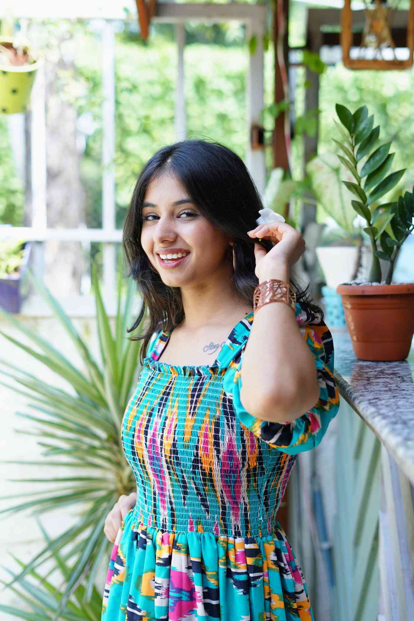 Rama Printed A-line Midi Dress
