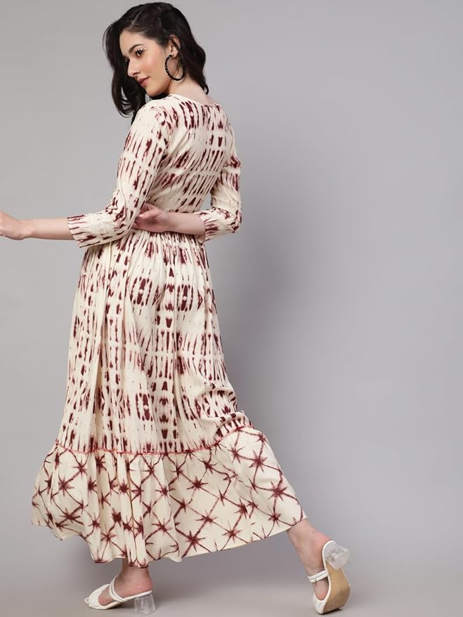 Ethereal Tie-Dye A-Line Maxi Dress