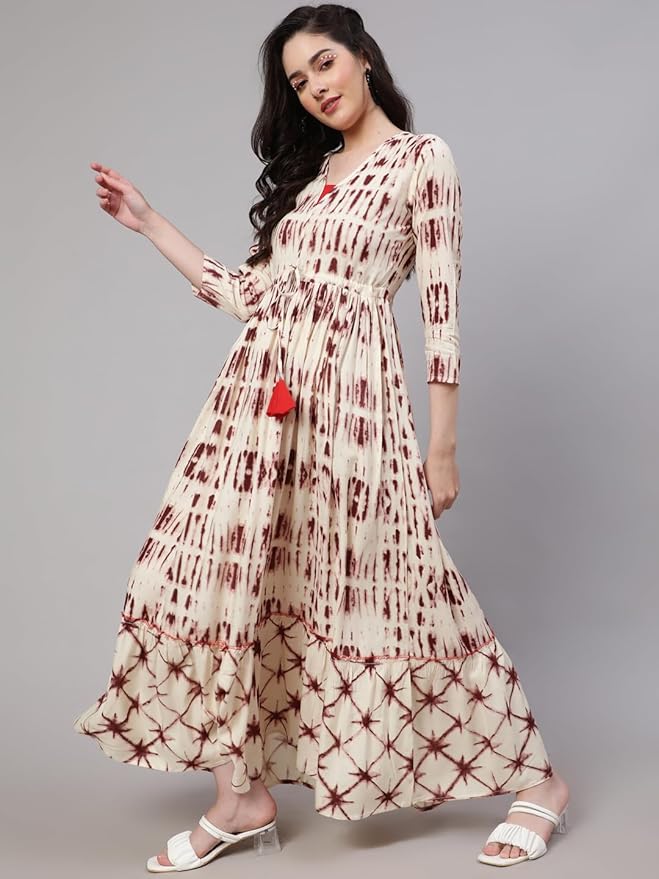 Ethereal Tie-Dye A-Line Maxi Dress