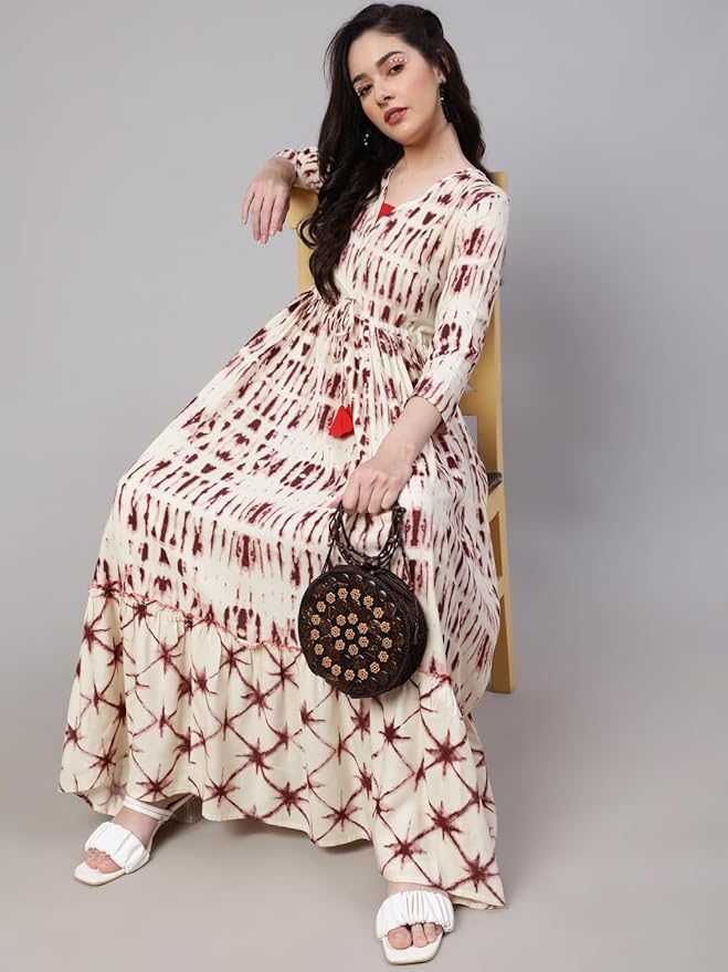 Ethereal Tie-Dye A-Line Maxi Dress
