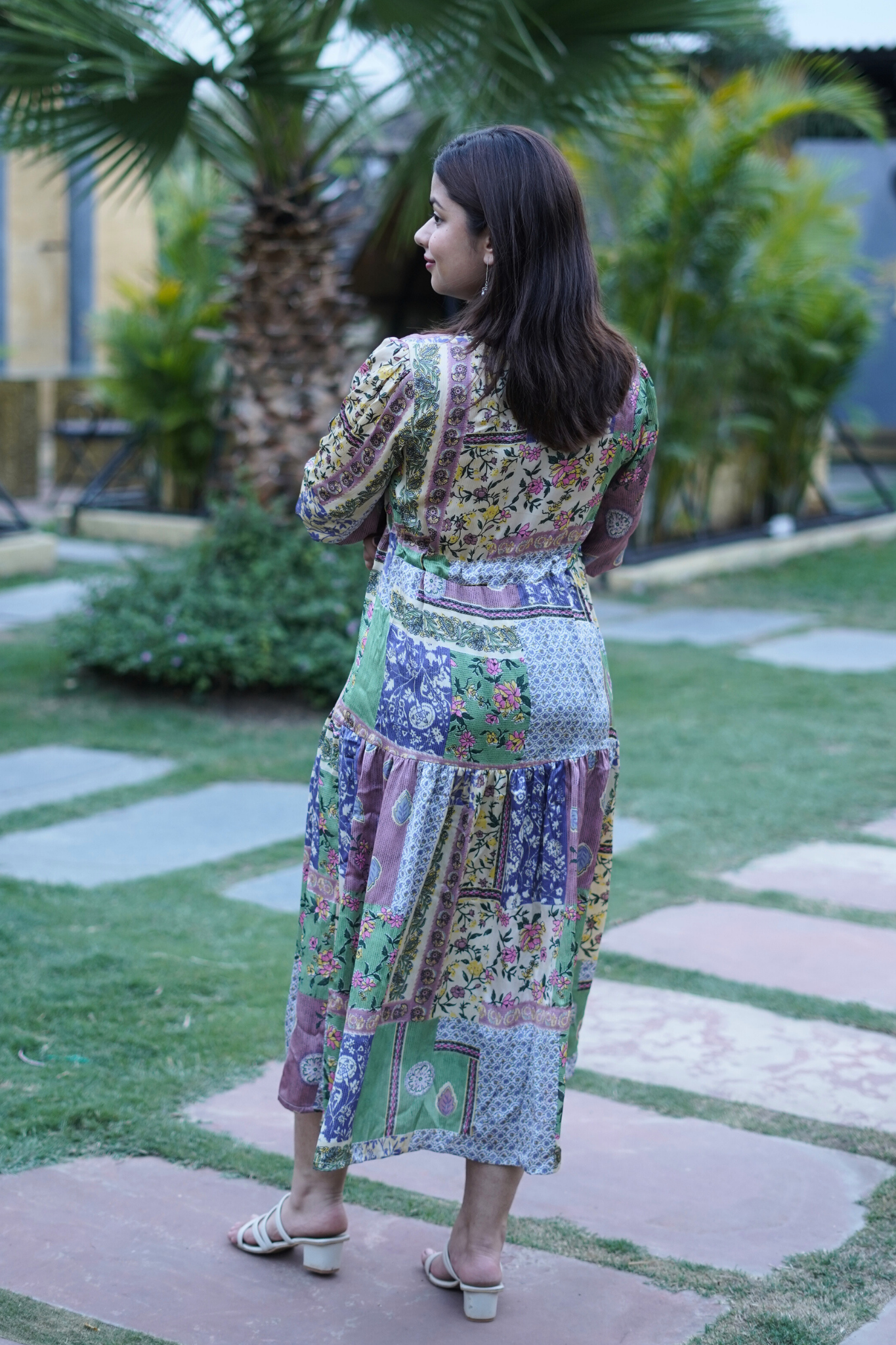 Chic Multicolour Elegant Shirt Midi Dress