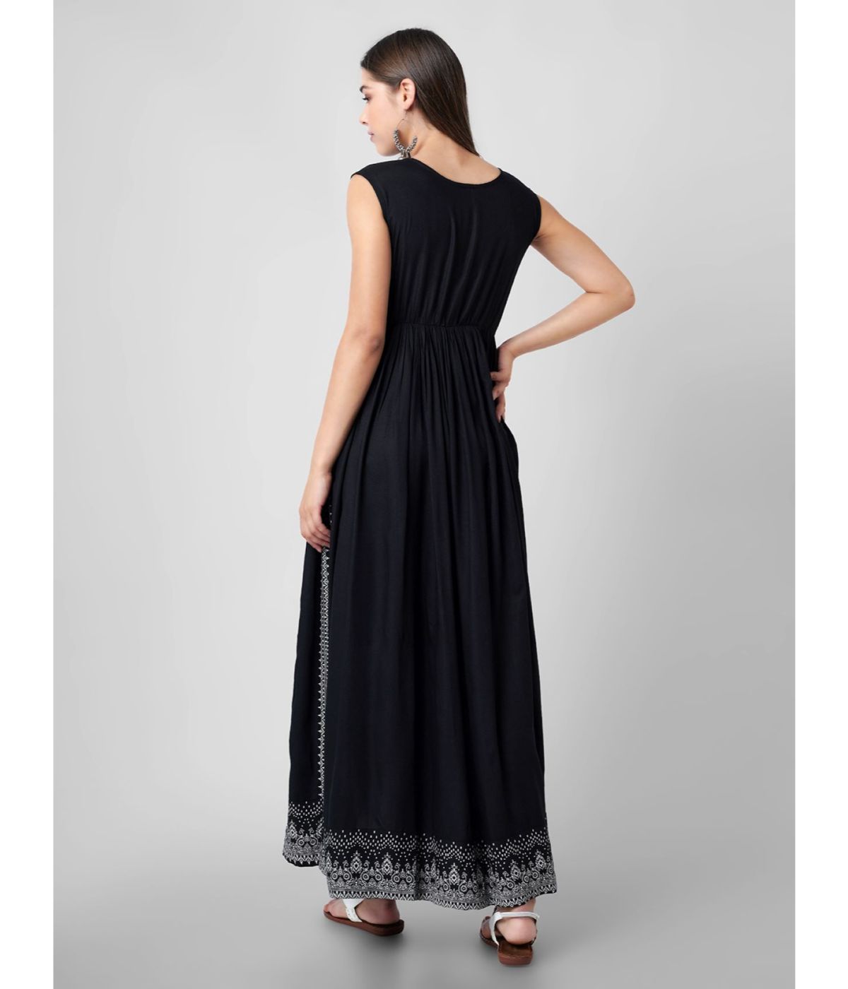 Floral A-Line Kurta with High Side Slit