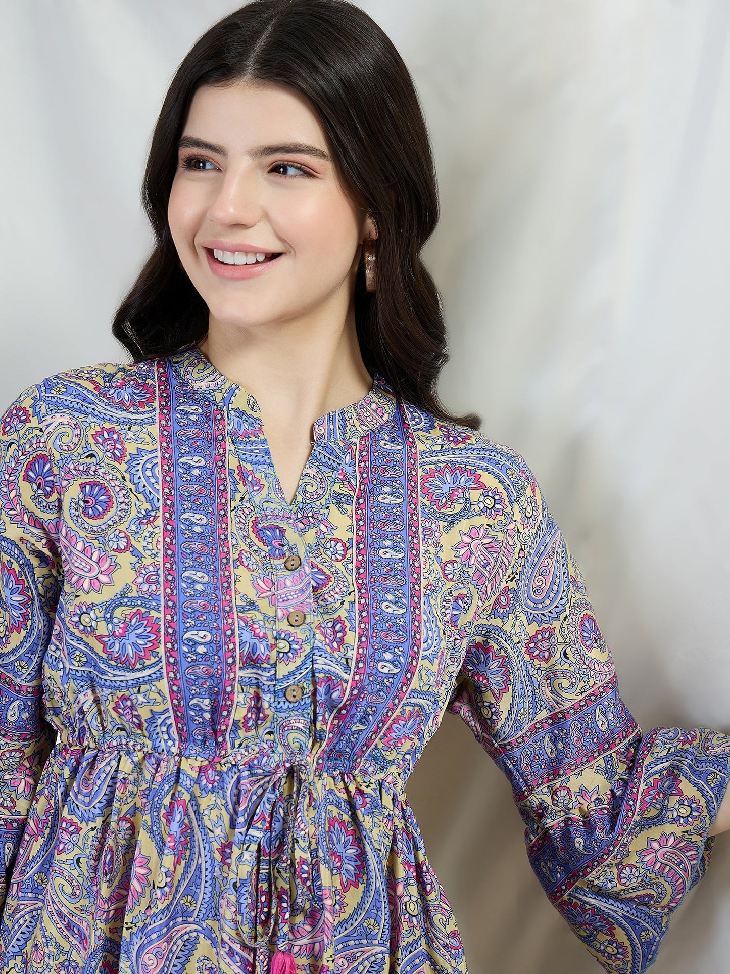 Royal Charm Printed Maxi Dress