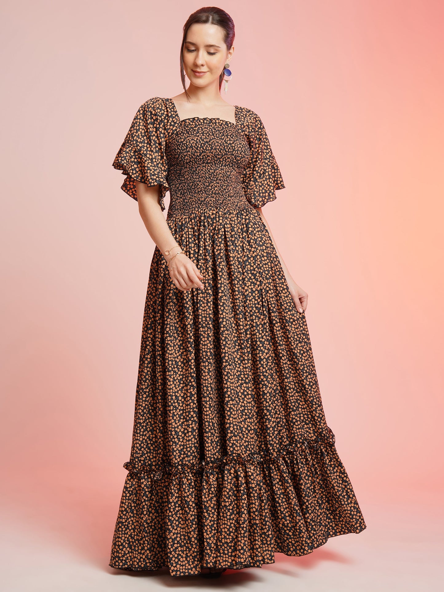 Sunset Charm Fit and Flare Dress