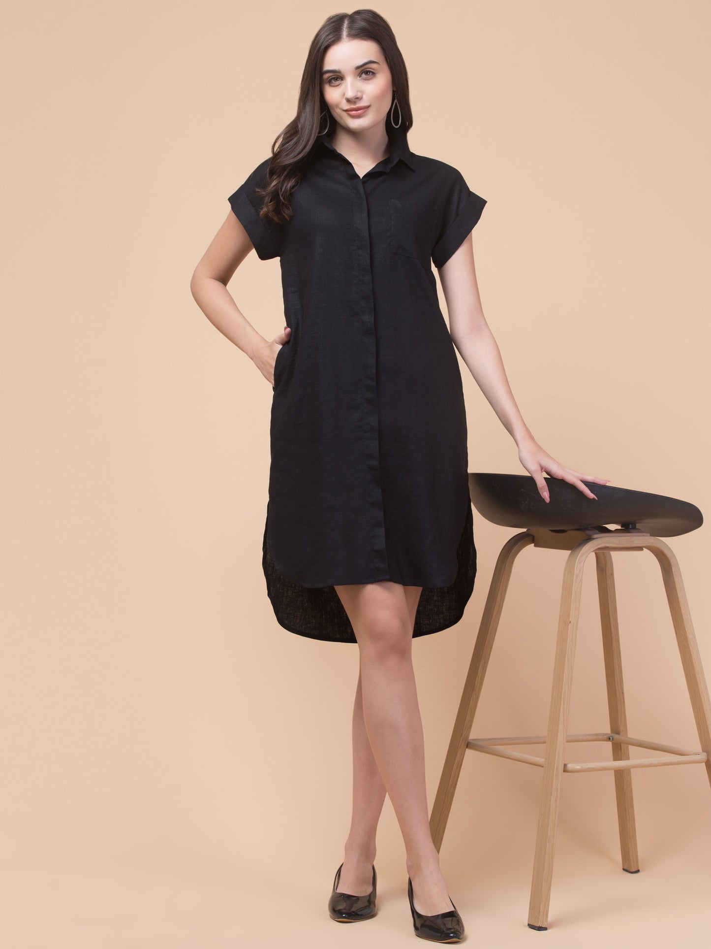 Breezy Linen Shirt Dress