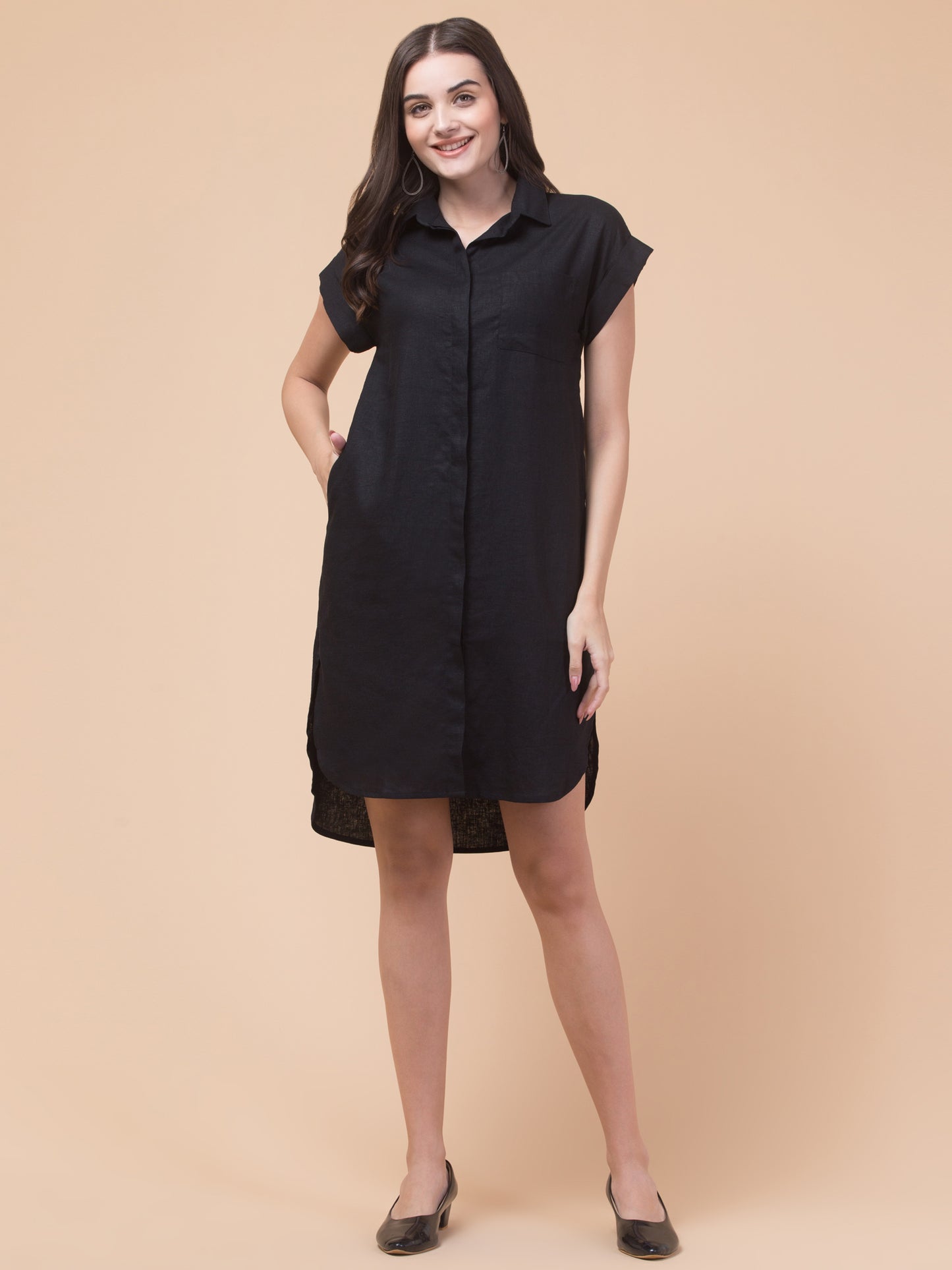 Breezy Linen Shirt Dress