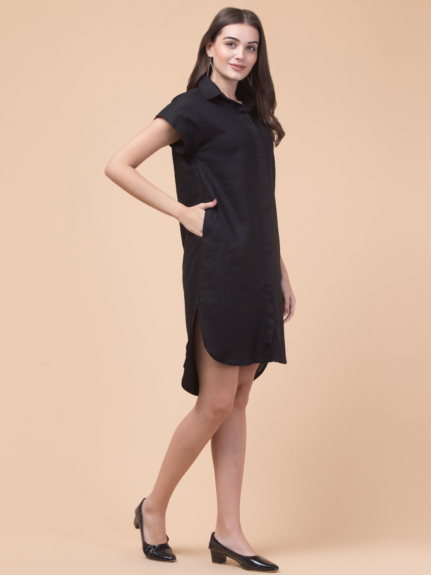 Breezy Linen Shirt Dress