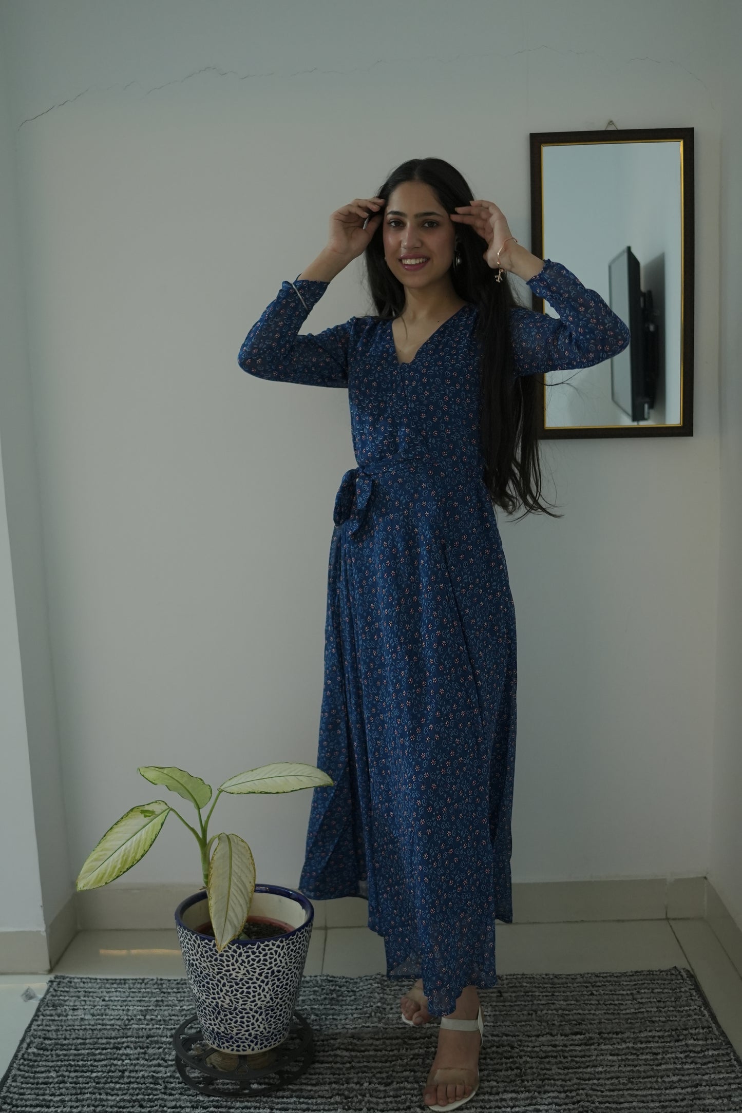 Whispers of Nature V-Neck Gown