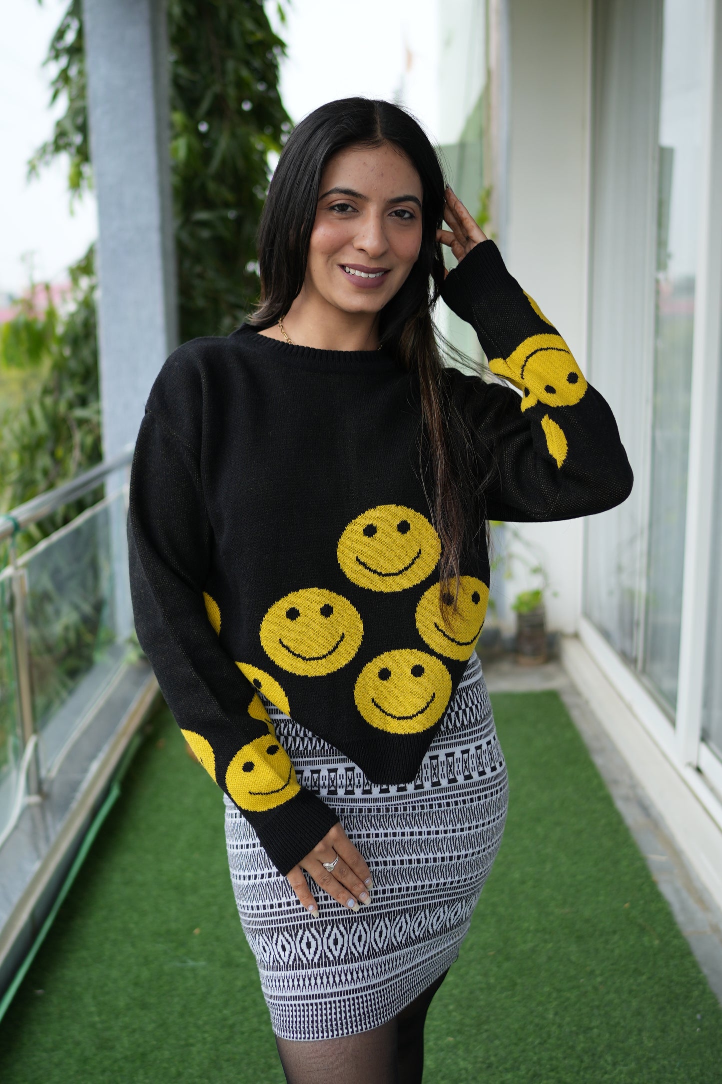 Smilie Oversize Pullover
