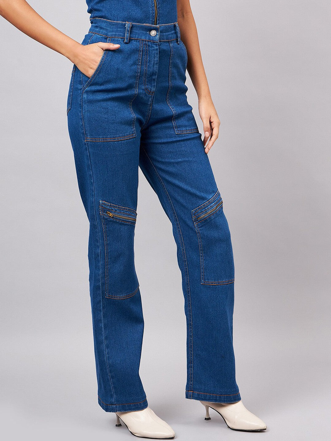 Classic Blue Straight-Leg Jeans