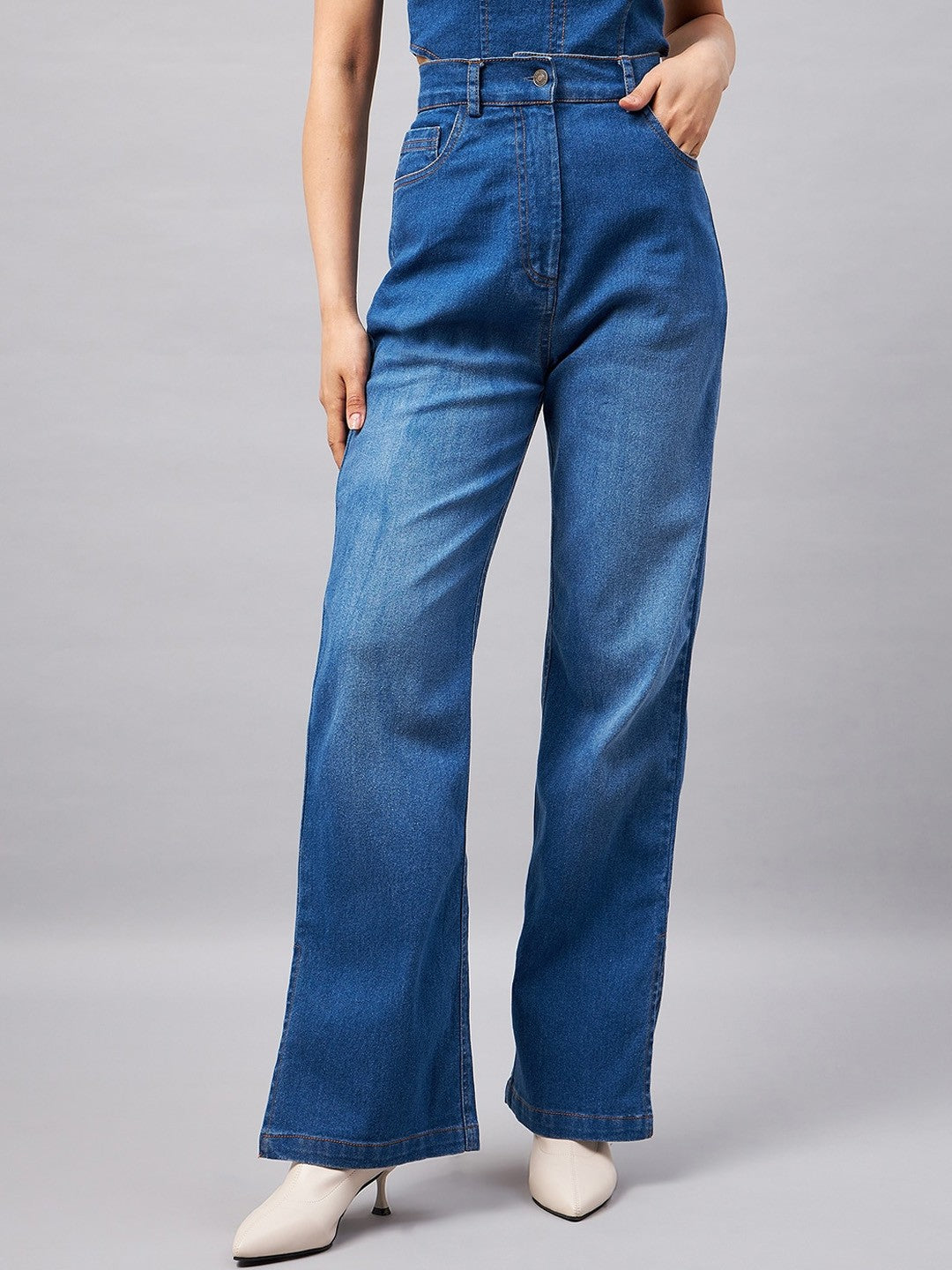 Indigo Flare High-Rise Jeans