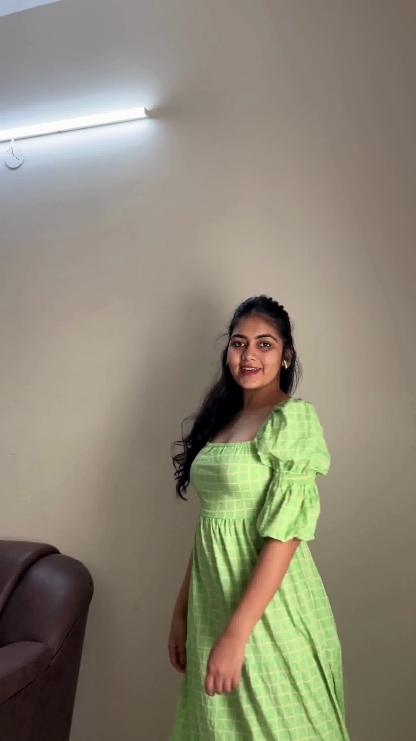 Verdant Echoes Green Tiered Maxi Smocked Dress