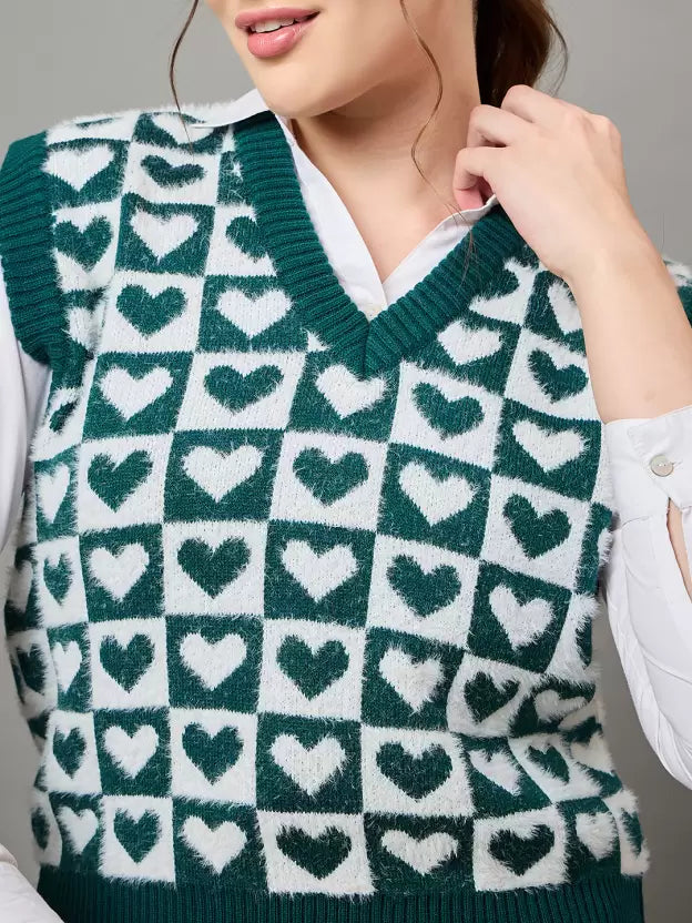 Dark Green, White
