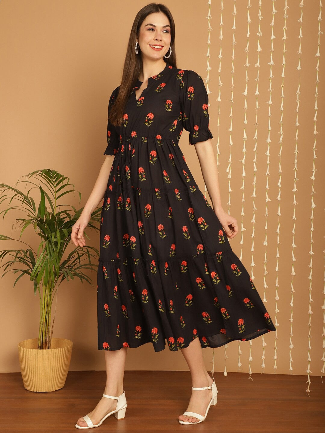 Sophisticated Black Empire Dress