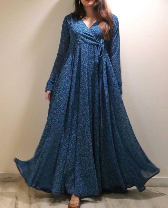 Whispers of Nature V-Neck Gown
