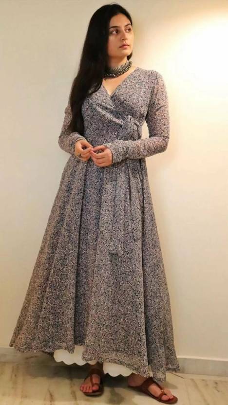 Whispers of Nature V-Neck Gown