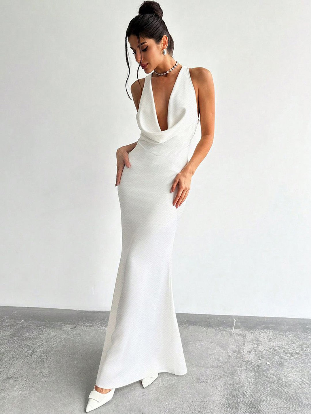 White Celestial Glow Bodycon Dress