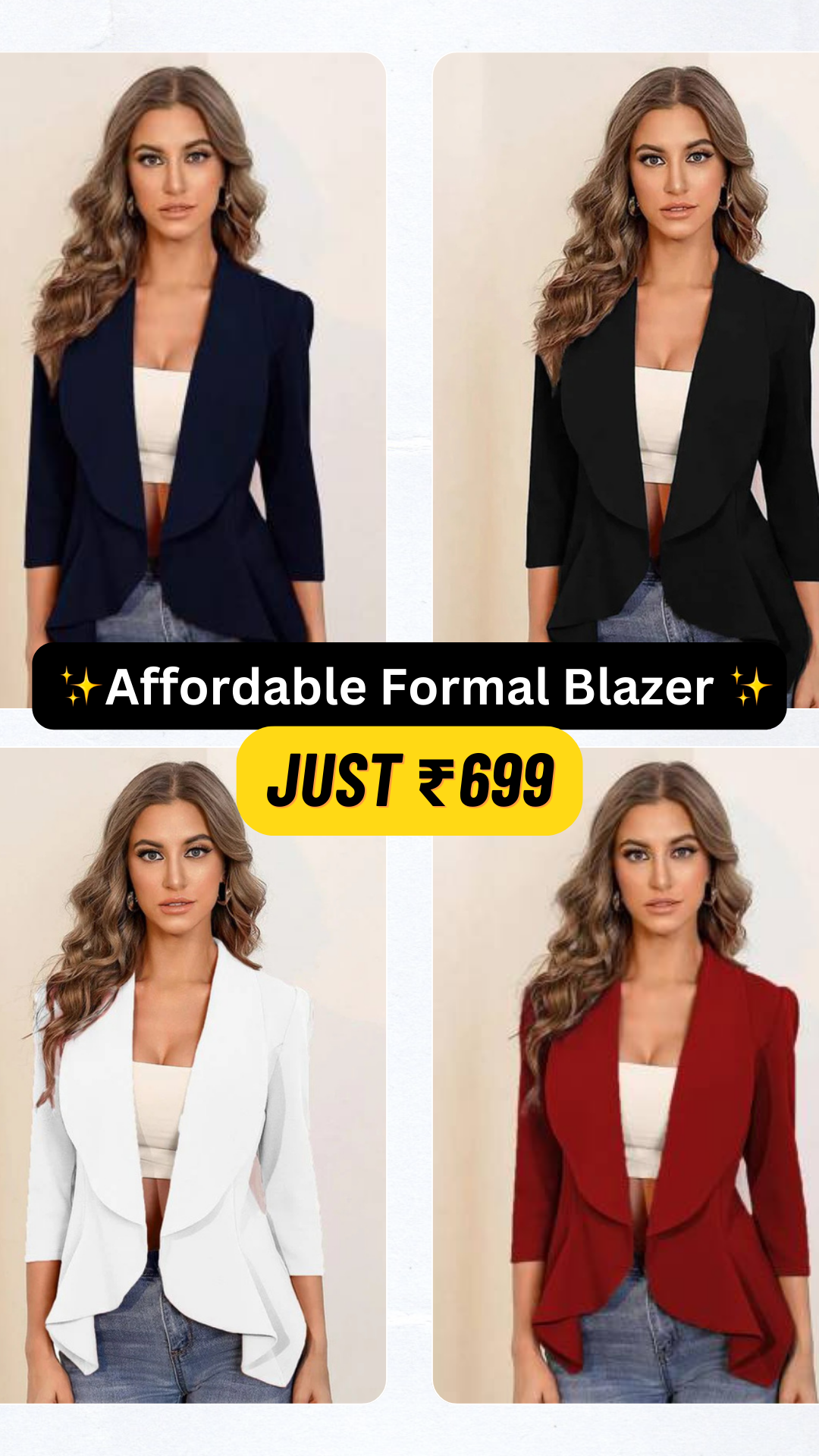 Maroon Solid Formal Blazer