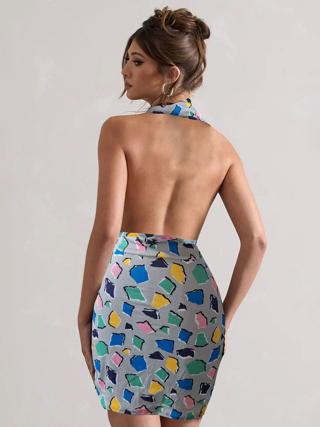 Aqua Aura Backless Bodycon Dress