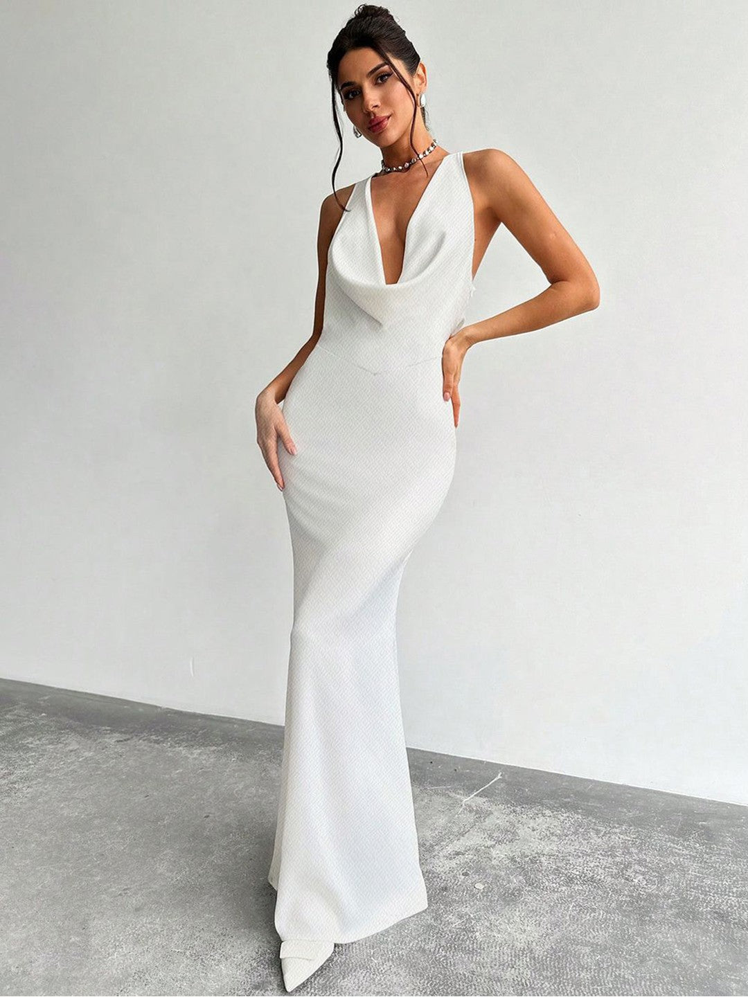 White Celestial Glow Bodycon Dress