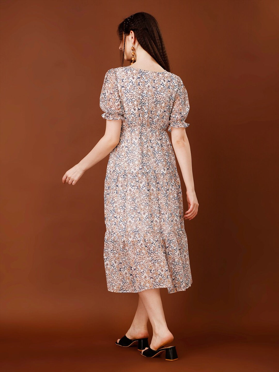 Classy Georgette A-line Printed Dress