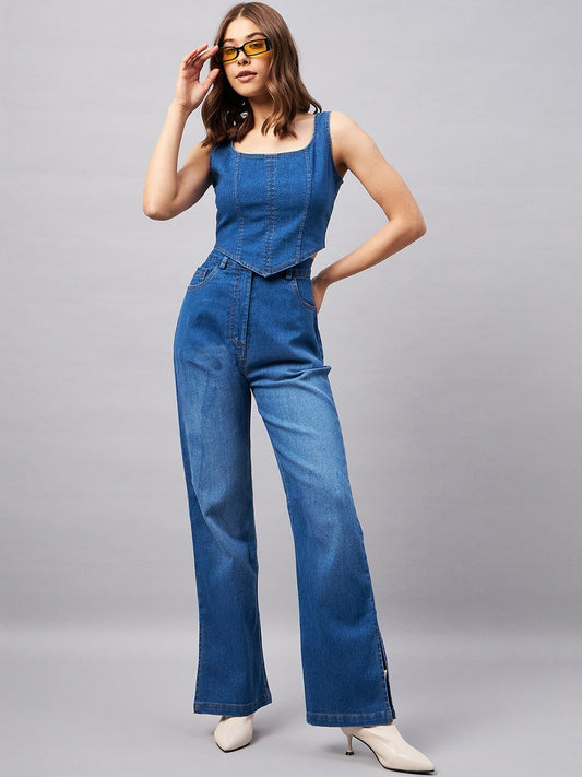 Indigo Flare High-Rise Jeans
