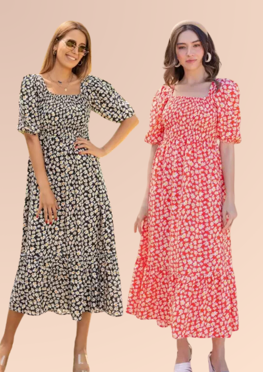 Classy Printed Maxi Dress Combo 3