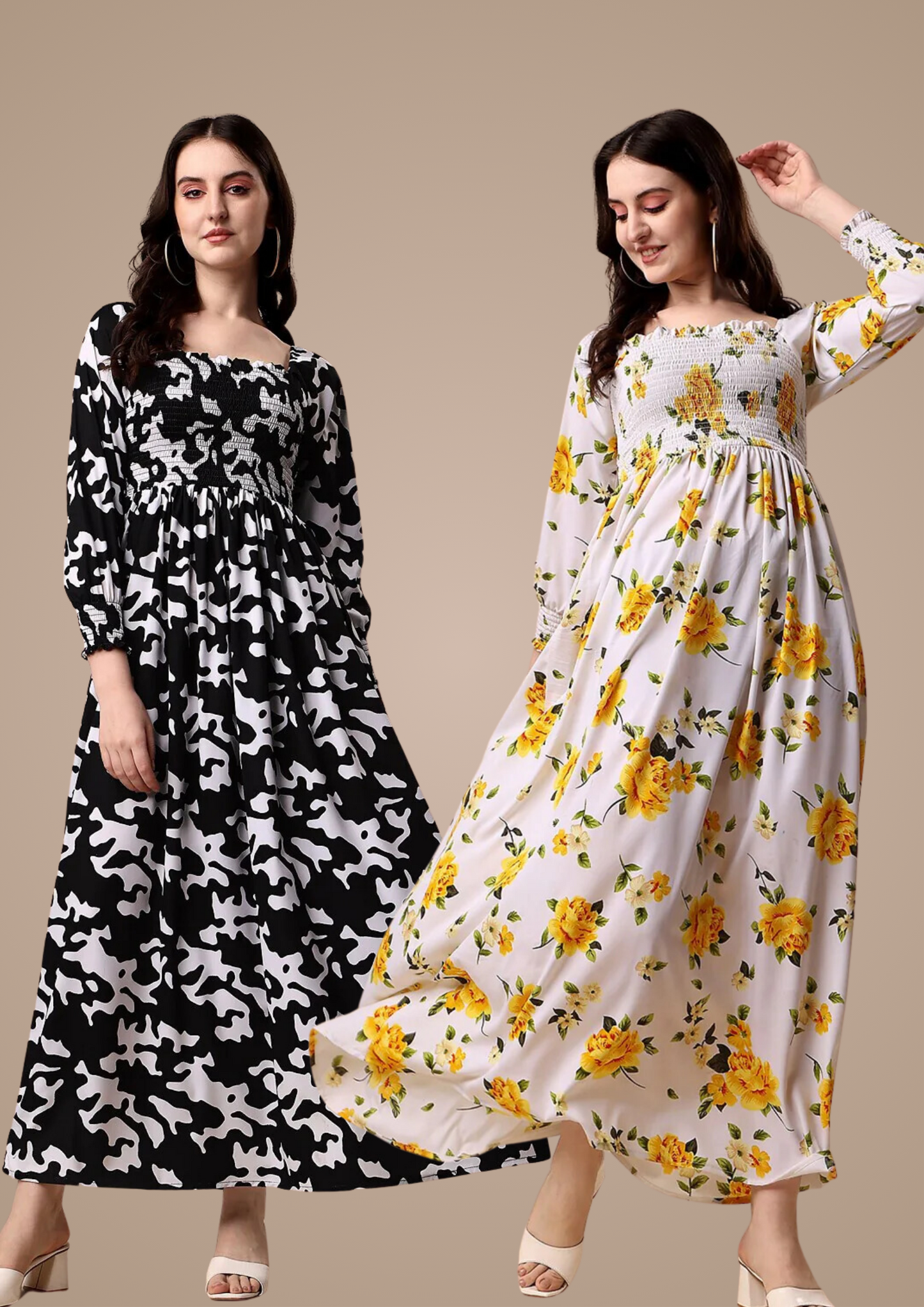 Full Sleeve Maxi Dress Combo 1