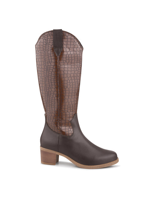 Chic Edge Block Heel Boots