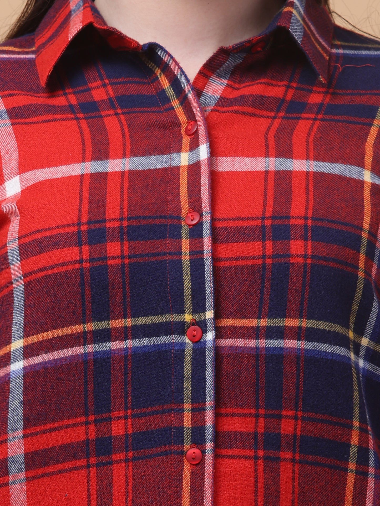 Scarlet Checks Shirt Dress