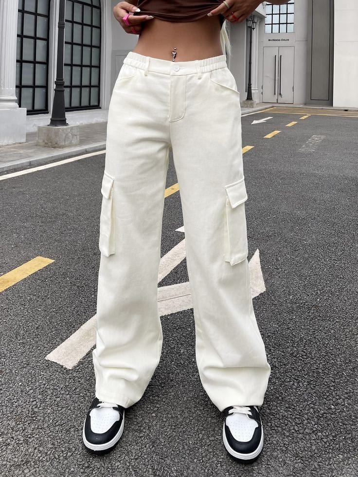 Womens off white cargo pants Clearance