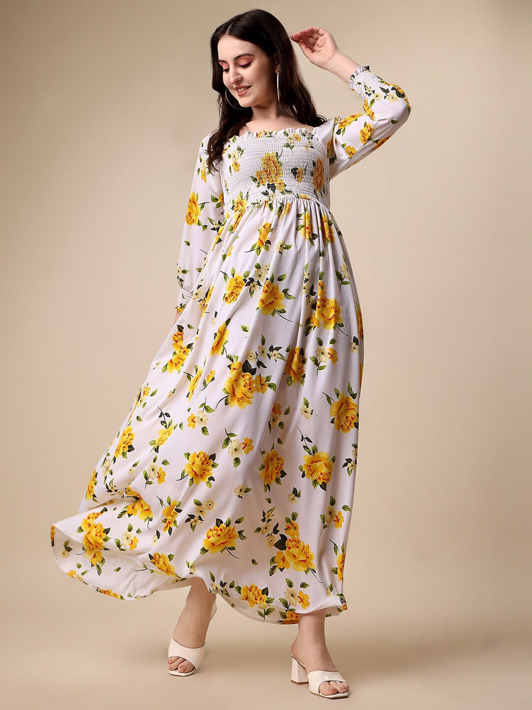 Sunny Floral Print Maxi Dress - Main Image