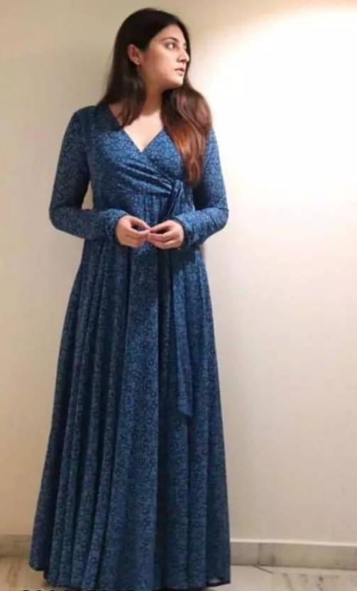 Whispers of Nature V-Neck Gown