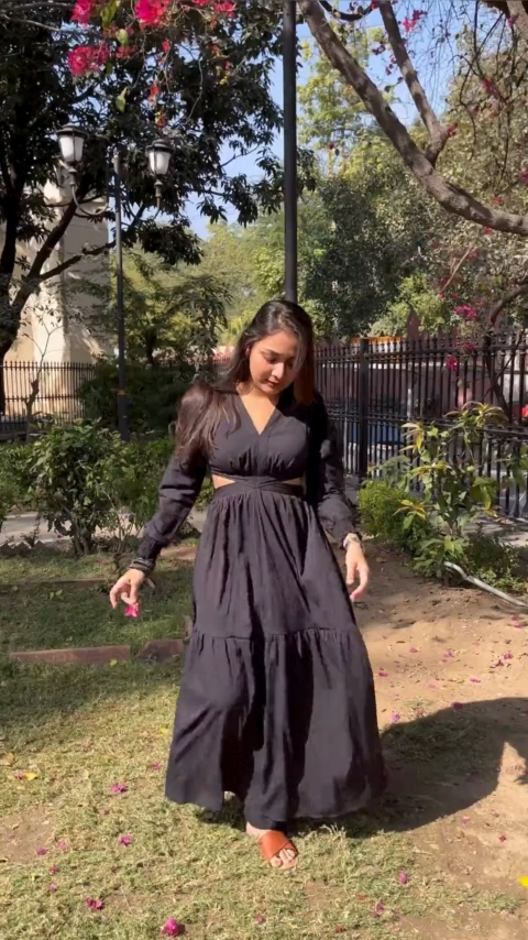 Elevate your style with our Black Crepe Maxi Dress - a Flared Fit for Women. Ideal for casual occasions, this full-length dress features afull slevees design, v neck, and is crafted from quality crepe fabric. Suitable for Western wear, it offers a chic look with its solid pattern. Shop now at Wyshlist. 