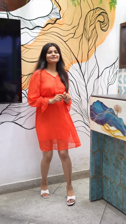 Elevate your style with our Stylish V-Neck Chiffon Wrap Dress. This above knee-length dress features long puff sleeves and a flared hem, perfect for casual occasions. Shop now for trendy mini dresses for women. Free Shipping & COD available!