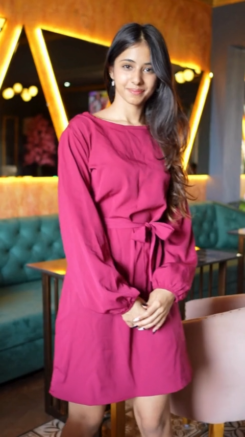 Explore Maroon Elegance A-line Mini Dresses for women. Perfect for birthdays and parties, our trendy Short Dresses in Floral, Pink, and Black are ideal for Western wear
