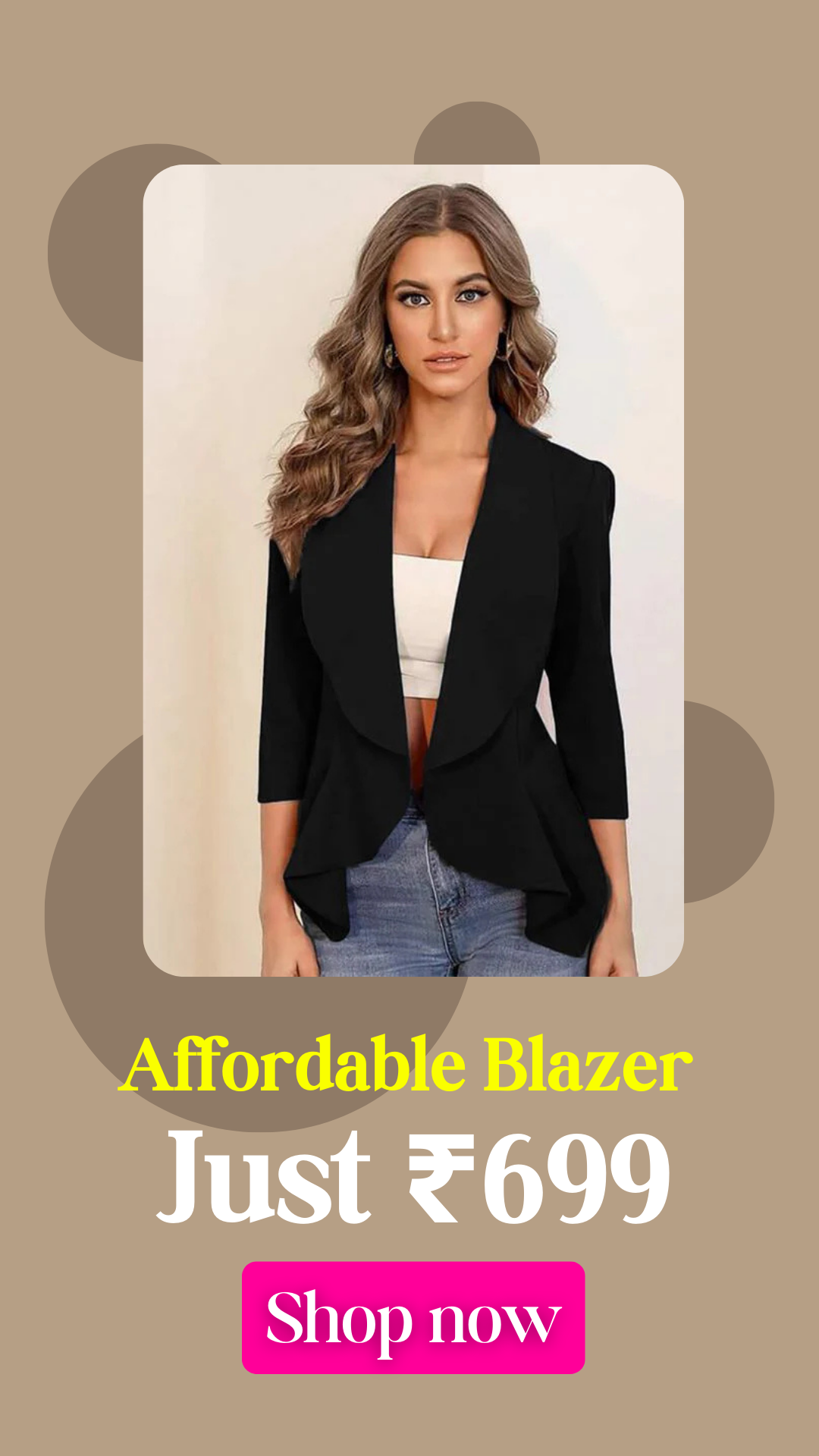 Maroon Solid Formal Blazer