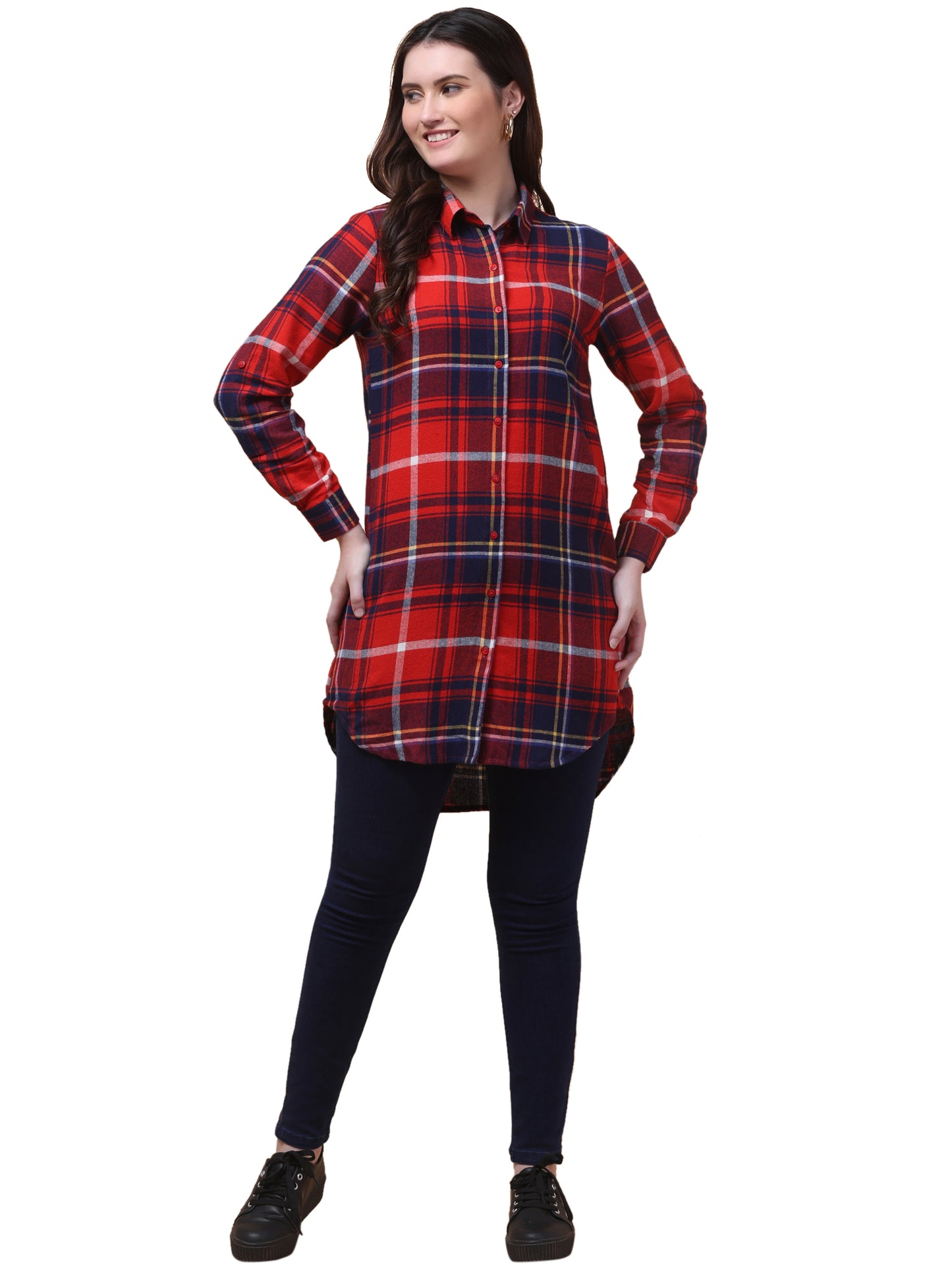 Scarlet Checks Shirt Dress