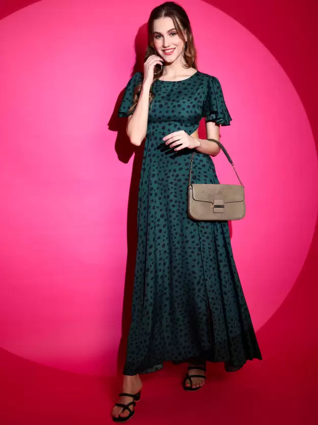 Emerald Breeze Maxi Dress
