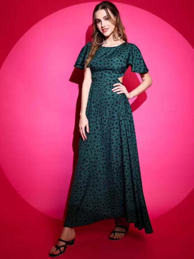 Emerald Breeze Maxi Dress